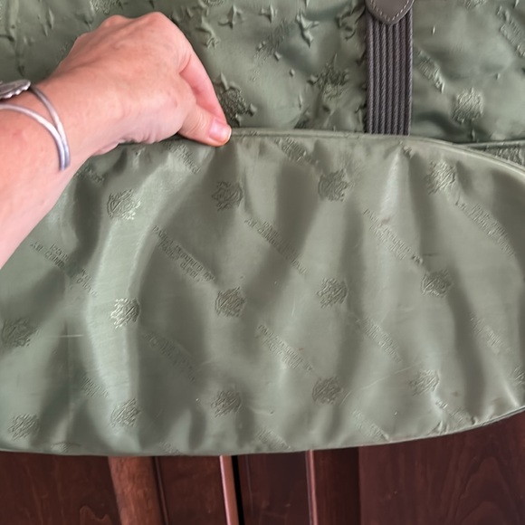 Vintage Paolo Gucci Travel Lg Tote Sage Green - Picture 4 of 4